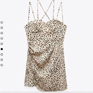 Zara leopard animal print mini dress NWT